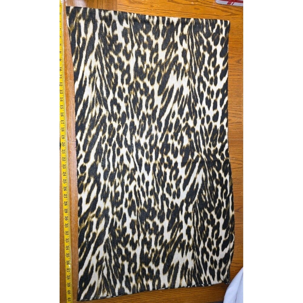 MICHAEL KORS MK LEOPARD PRINT SOFT KNIT INFINITY SCARF GOLD IVORY BROWN